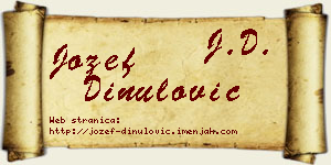 Jožef Dinulović vizit kartica
